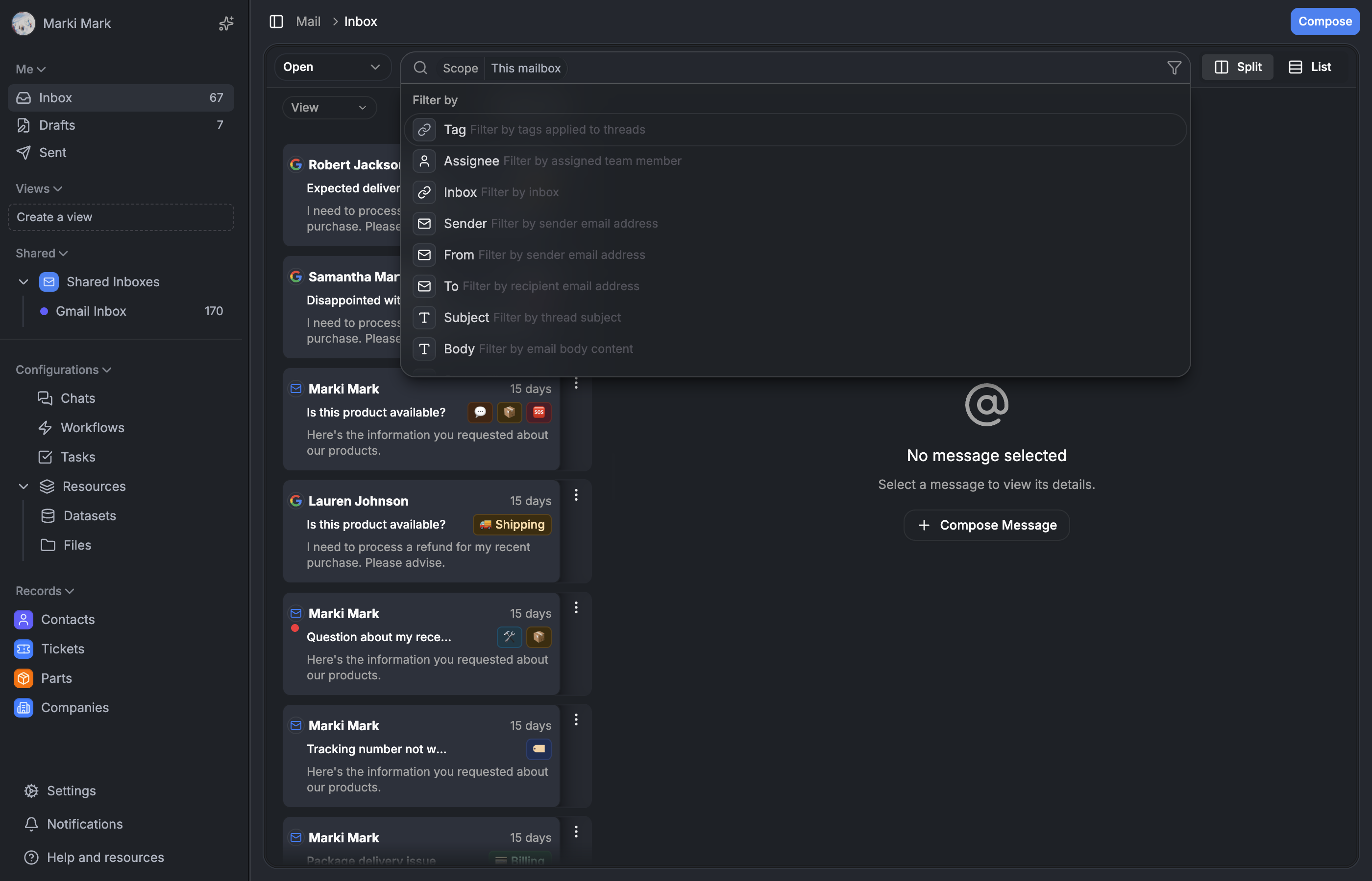 How We Built a Condition-Based Search System for Our Mail Inbox