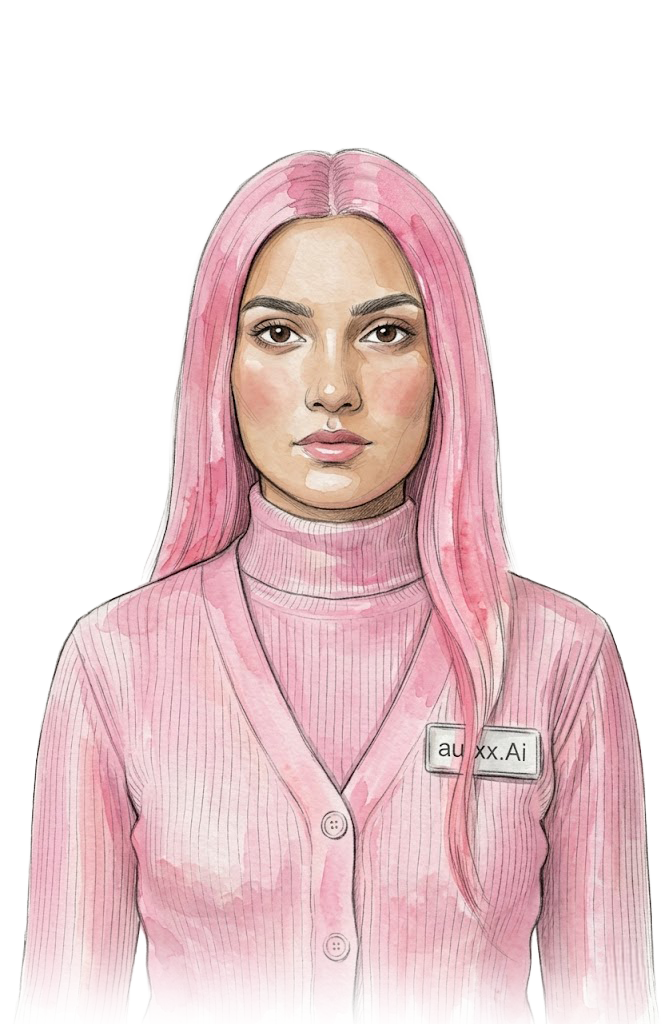 Auxx AI agent — pink