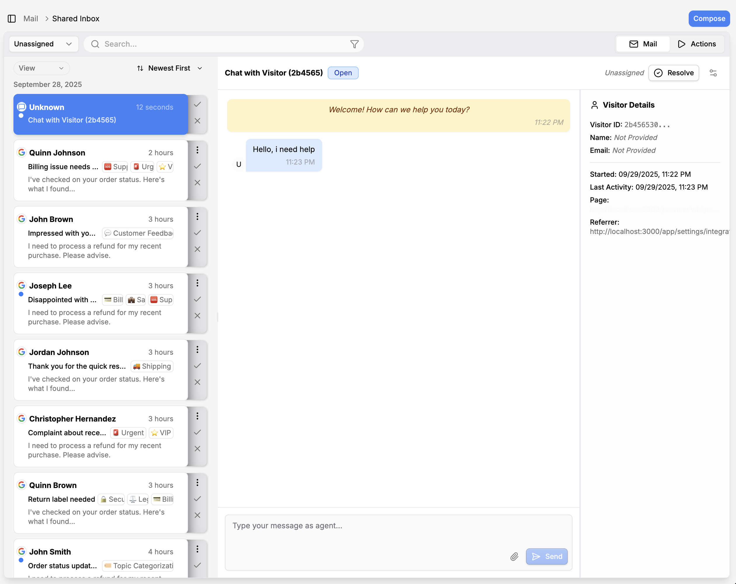 Live Chat Widget overview