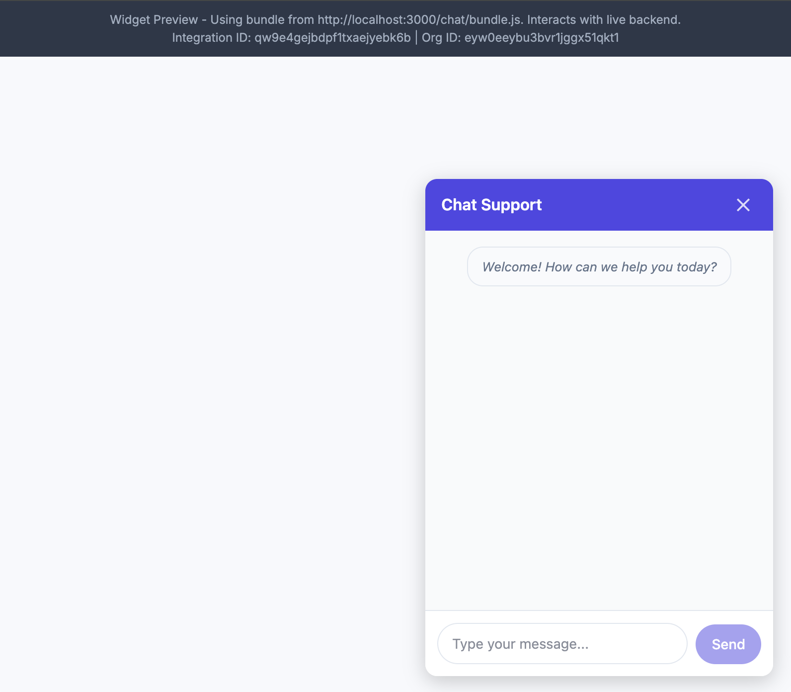 Live chat widget embedded on a website with customization options